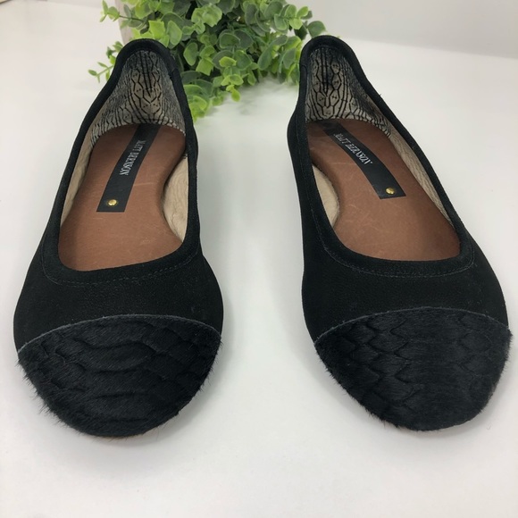 Matt Bernson Waverly Cap Toe Ballet Flats Black suede Size 7M. - Picture 3 of 12